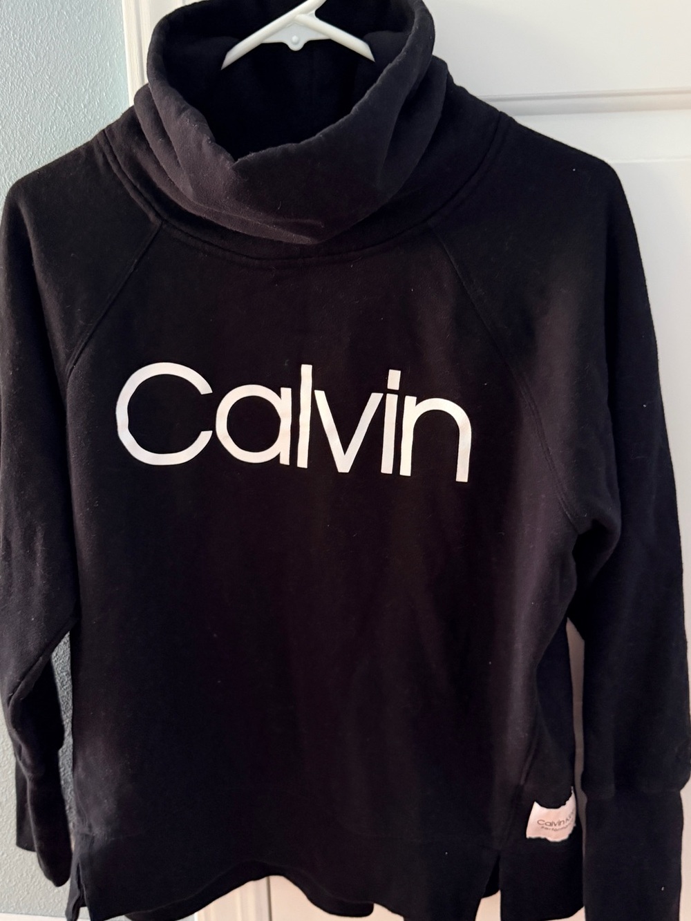 Calvin Klein Black Turtleneck with White Logo